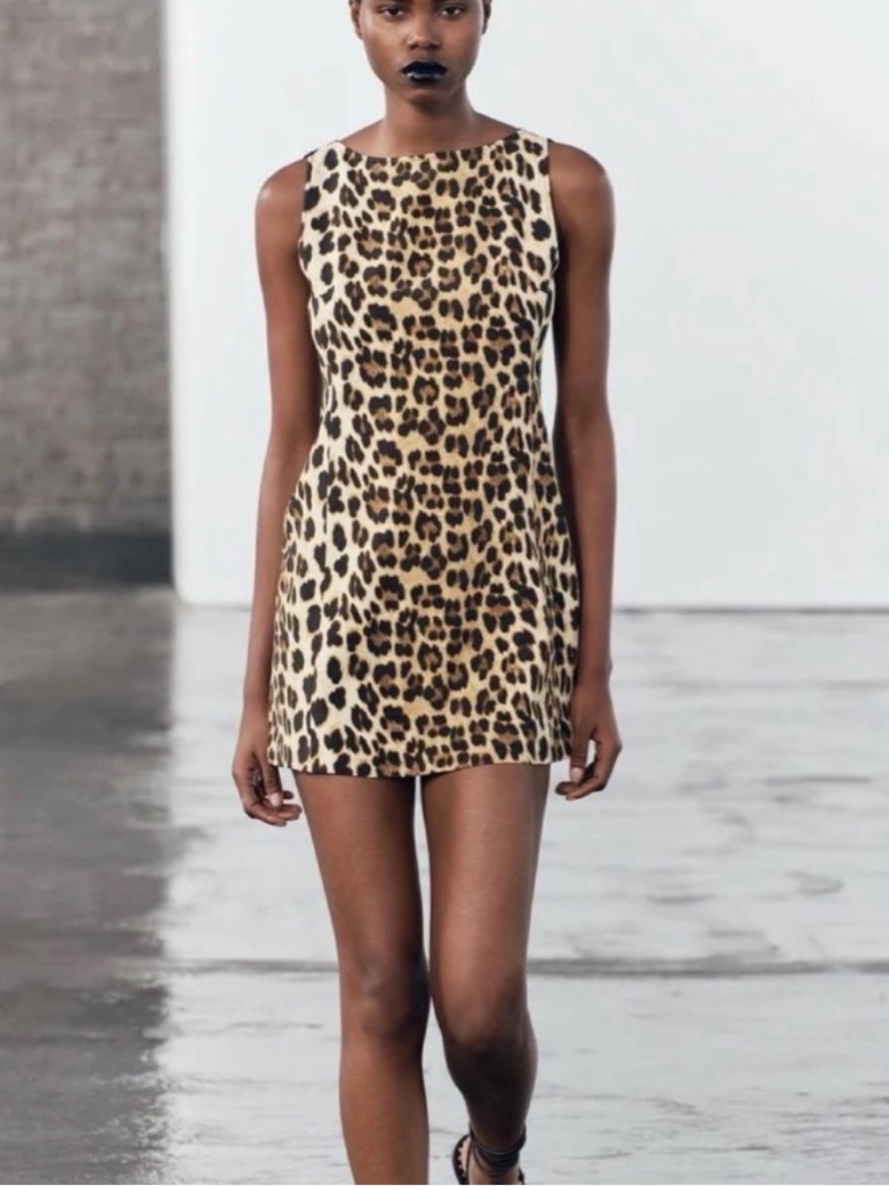 Zara Mini Dress - Cheetah Print, Size Small